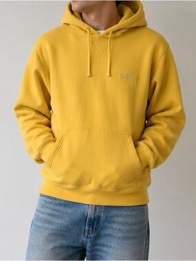Stussy Yellow Pullover Hoodie